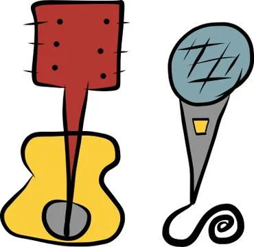 Abstract music instruments Stock Illustration