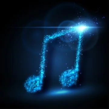 Abstract music note background. Vector illustration. Stock Illustration