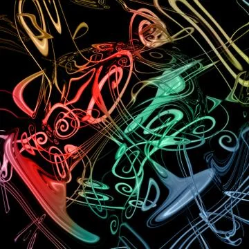 Abstract music, notes, background, beautiful banner wallpaper design illustra Stock Illustration