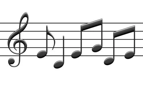 Abstract music notes Stock Illustration