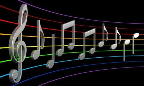 Abstract music notes Stock Illustration