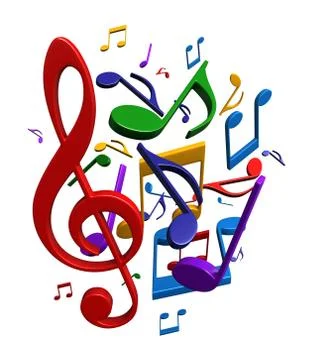 Abstract music notes Stock Illustration