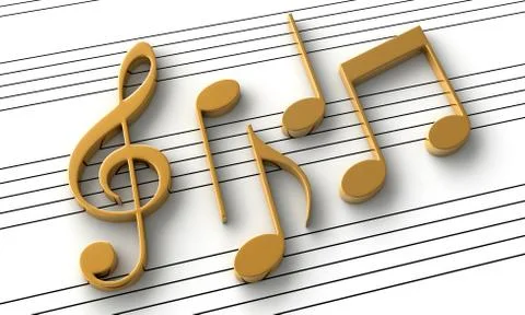 Abstract music notes Stock Illustration