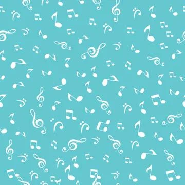 Abstract Music Notes Seamless Pattern Background Vector Illustra 스톡 일러스트