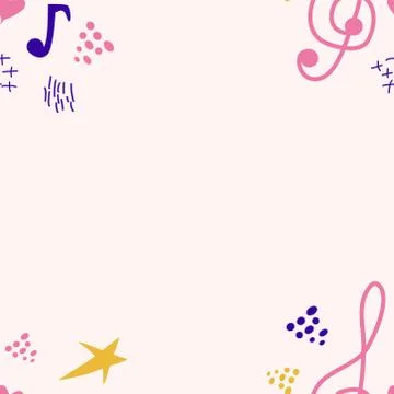 Abstract music notes seamless pattern background. musical melody decoration 스톡 일러스트