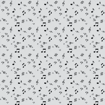 Abstract music seamless pattern background vector illustration f Stock Illustration