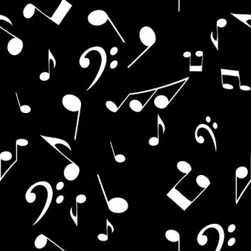 Abstract Music Seamless Pattern Background.  Illustration. Stock Illustration