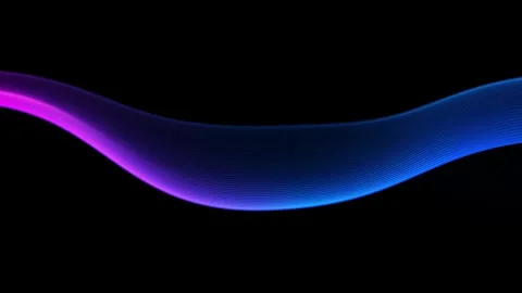 Abstract Music Wave Line Blue Pink, Technology Curve Motion Background 4K Stock Footage 327766448