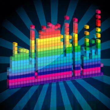 Abstract music waves Stock Illustration