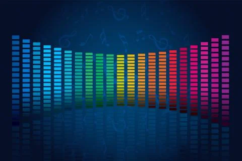 Abstract music waves Stock Illustration