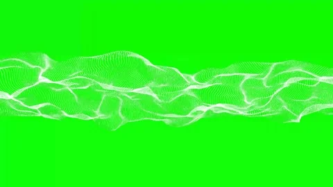 Abstract Music Waves Visualization. Green Screen Background. Stock Footage 246573020