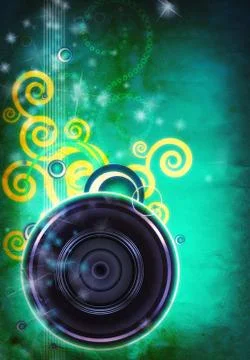 Abstract musical background - collage Stock Illustration