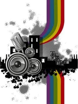 Abstract musical background Stock Illustration