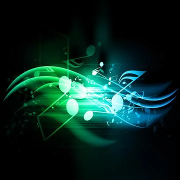 Abstract musical background with notes Stock Illustration