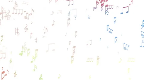 Abstract musical background with notes - seamless loop Video stock 47884413
