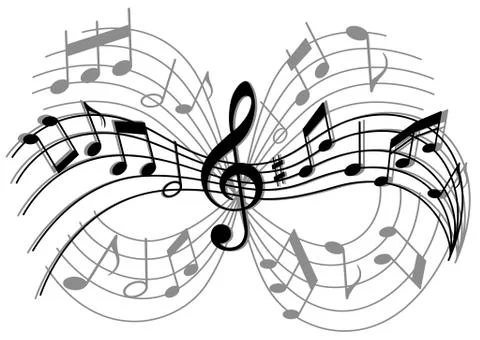 Abstract musical composition Illustrazione stock