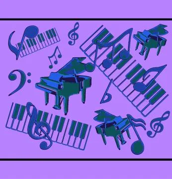 Abstract musical display vector Illustrazione stock