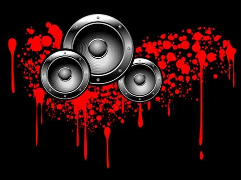 Abstract musical graffiti Stock Illustration