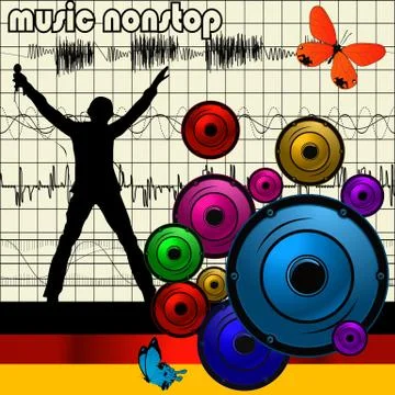 Abstract musical Stock Illustration