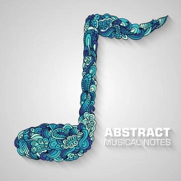 Abstract musical notes on a background. Vector illustration conc Illustrazione stock