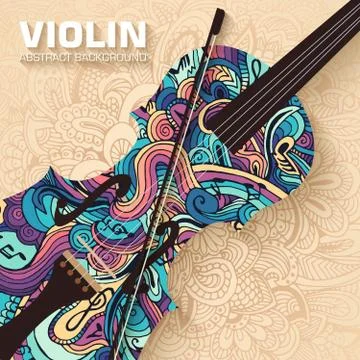 Abstract musical notes on a background. Vector illustration conc Illustrazione stock