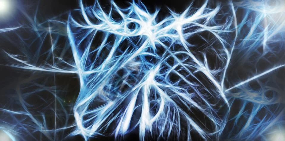 Abstract mutant spider web Stock Illustration