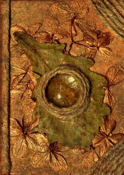 Abstract mystic background with magic elements, fantasy book cover with decor 库存插图