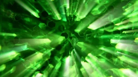 Abstract mystical green light 1 Stock Footage