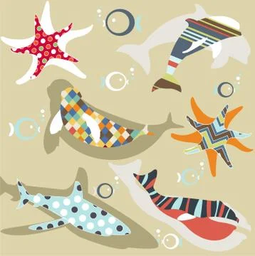 Abstract natural animal pattern Stock Illustration