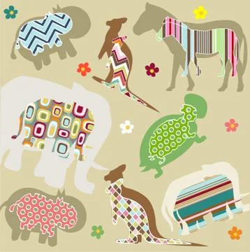 Abstract natural animal pattern Stock Illustration