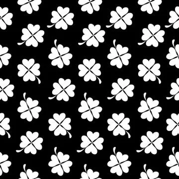 Abstract Natural Clover Seamless Pattern Background Vector Illus Illustrazione stock