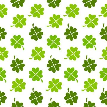 Abstract Natural Clover Seamless Pattern Background Illus Illustrazione stock