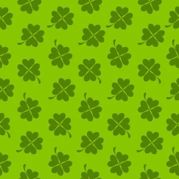 Abstract Natural Clover Seamless Pattern Background Illus Illustrazione stock