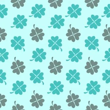 Abstract Natural Clover Seamless Pattern Background Illus 스톡 일러스트