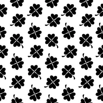 Abstract Natural Clover Seamless Pattern Background Illus Illustrazione stock