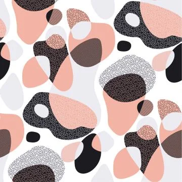 Abstract natural forms with geometric texture 스톡 일러스트