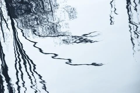 Abstract natural reflections pattern over water surface Stock Photos