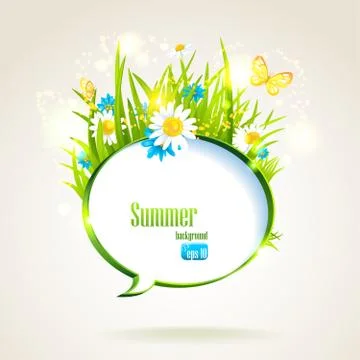 Abstract natural speech bubble Stock Illustration