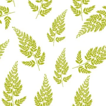 Abstract Natural Spring Seamless Pattern Background with Leaves Stock Illustration