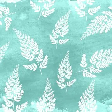 Abstract Natural Spring Seamless Pattern Background with Leaves. Vector Stock Illustration