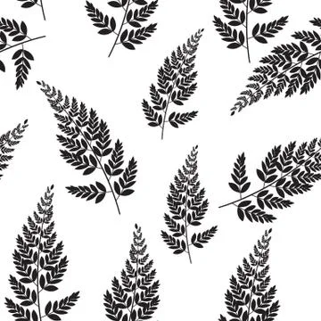 Abstract Natural Spring Seamless Pattern Background with Leaves. Stock Illustration
