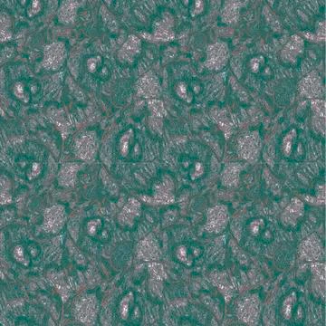Abstract natural textured seamless pattern in dark green halftones. Stock Illustration