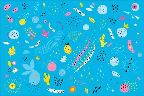 Abstract Nature and Organic Objects Collectio Illustrazione stock