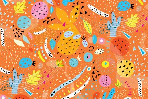 Abstract Nature and Organic Objects Background Stock Illustration