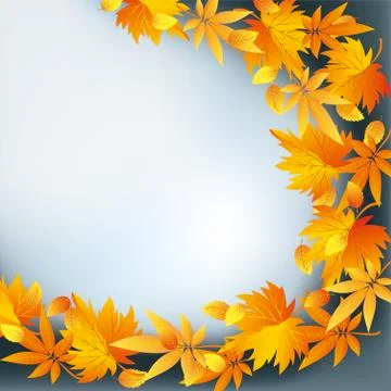Abstract nature background, autumn leaf fall Stock Illustration