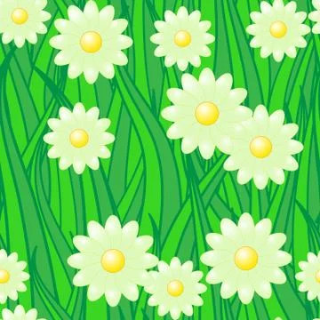 Abstract nature background with flowers Stock Illustration
