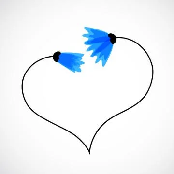 Abstract nature background. Heart theme. Stock Illustration