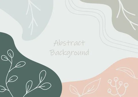 Abstract nature background , organic shape elements, beige color, vector na.. Stock Illustration