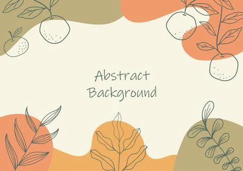 Abstract nature background , organic shape elements, warm tone color, vecto.. 스톡 일러스트