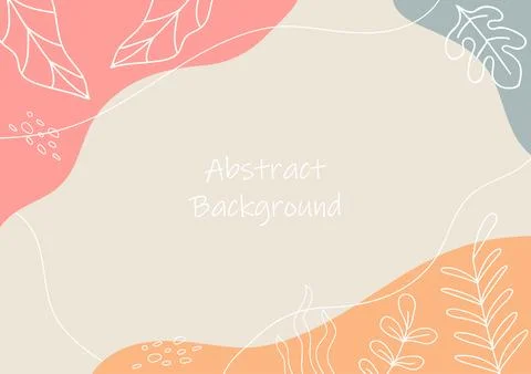 Abstract nature background , organic shape elements, beige color, vector na.. 스톡 일러스트
